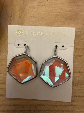 Kendra Scott Vanessa Dichroic Glass Cut Drop Earrings